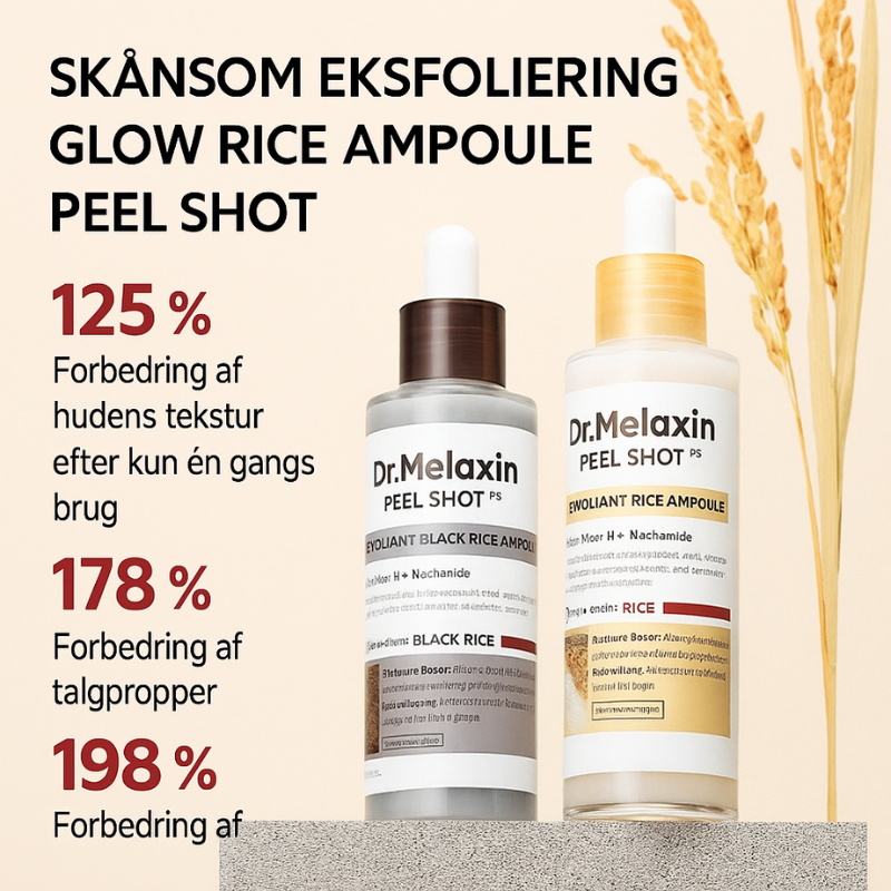 Dr. Melaxin - Rice Peel Shot Duo | Glød & Tekstur