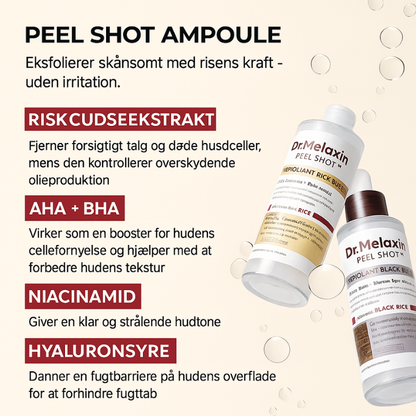 Dr. Melaxin - Rice Peel Shot Duo | Glød & Tekstur